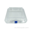 Película elástica de 13x13x5cm Caja de dentadura postiza transparente con membrana